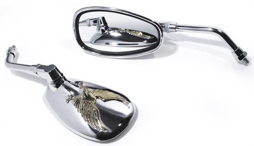 Motorrad spiegel set chrom - motorrad,
