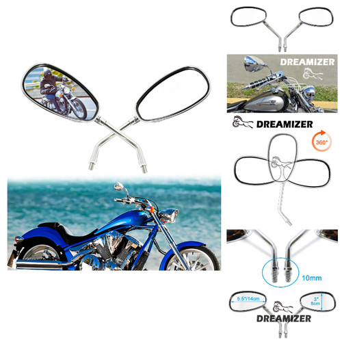 Motorrad spiegel chrom 10mm - motorrad,