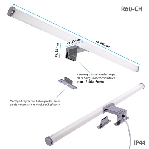 Led bad spiegelleuchte - led,