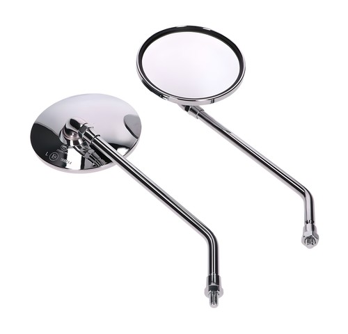 Spiegel set chrom - m8, rund